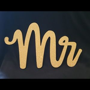 Gold Sparkle Mr. Sign